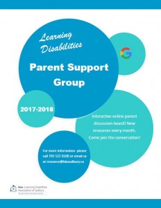 Parent support group flyer