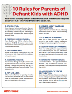 10 Rules for Parents of Defiant Kids with ADHD